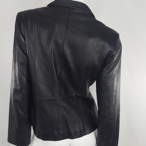 VENUS black leather jacket Small - Picture 5 of 8